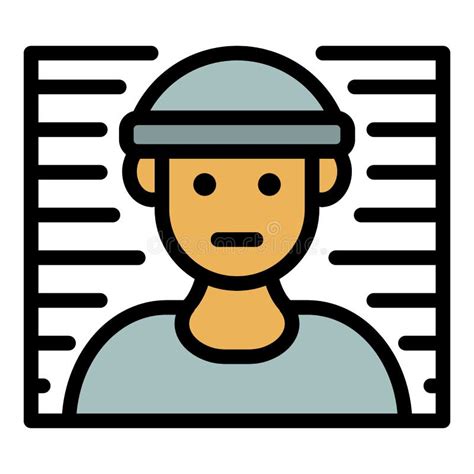 Prison Foto Line Icon Color Outline Vector Stock Vector Illustration