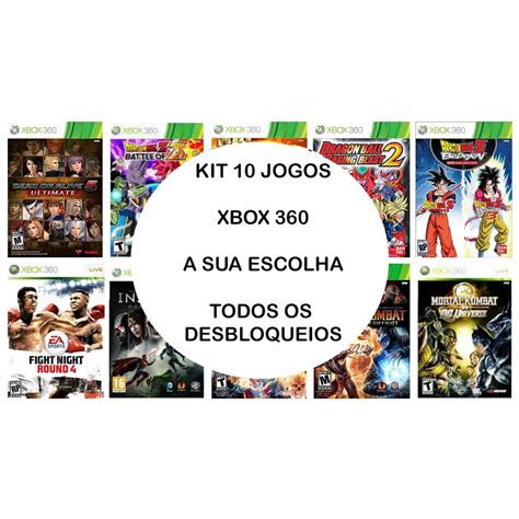 Kit 10 Jogos Xbox360 Desbloq Leia Atentamente As Imagens E O Anuncio