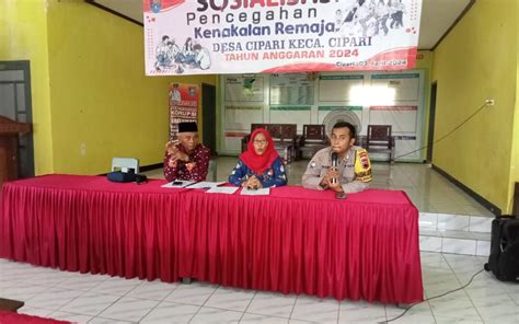 Pemerintah Desa Cipari Mengadakan Sosialisasi Pencegahan Kenakalan