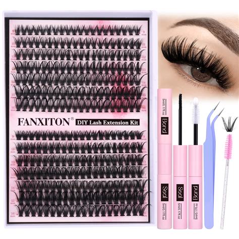 Fanxiton Diy Lash Extension Kit Volume Lash Clusters 40d 50d D Curl