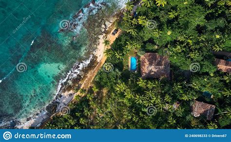 Aerial View Of A Villa With A Swimming Pool In The Tropics Hiriketiya