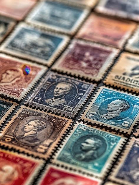 Rare stamps displayed with focus on historical significance | Premium ...