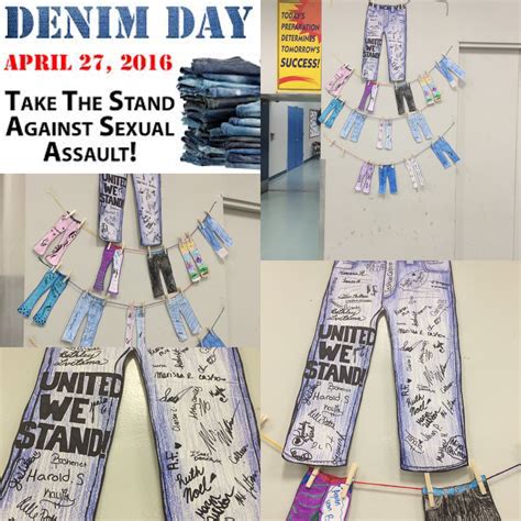 Denim Day Project Completed By My Students Denim Day Worksheets Denim