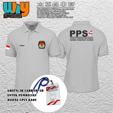 Jual Poloshirt Kaos Polo Pps Panitia Pemungutan Suara Free Nama Nama