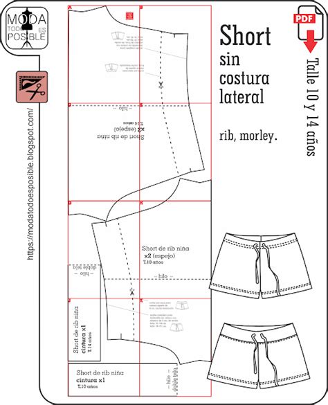 Short De Rib Sin Costura Lateral Patrones De Costura Para Imprimir Gratis Patrones De Costura