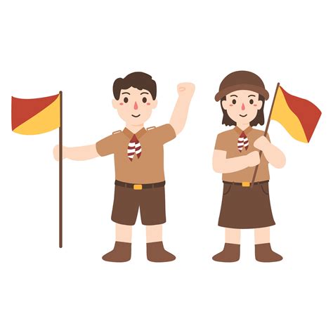 Indonesian Scout Uniforms Pramuka Day Vector Art At Vecteezy