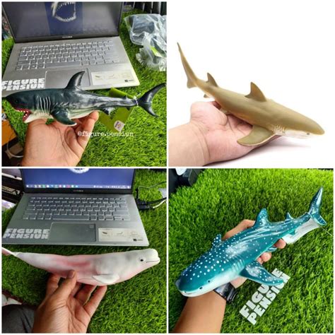 Jual MAINAN IKAN HIU BELUGA WHALE SHARK MEGALODON FIGURE Shopee Indonesia