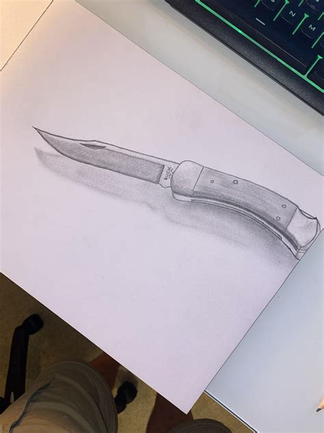 My Buck knife. : r/drawing