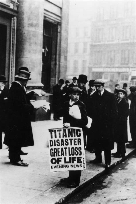 Newsboy Ned Parfett Announcing The Sinking Of The Titanic On April 16