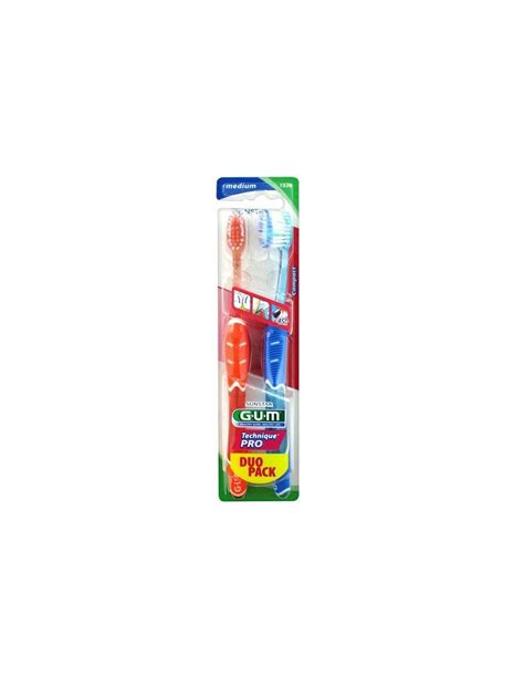 Gum Technique Pro Compact Brosse A Dents Medium Duo Pack Ref