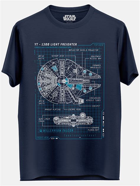 Millennium Falcon Blueprint Official Star Wars Merchandise Redwolf