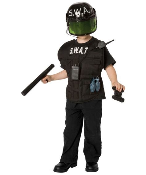 S.w.a.t Officer Kids Costume Kit - Kids Costume - Halloween Costume at ...