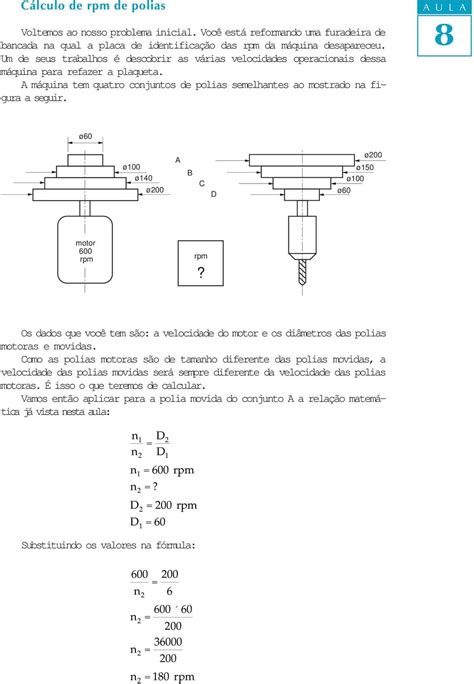 Calculando Rpm O S Conjuntos Formados Por Polias E Correias Pdf