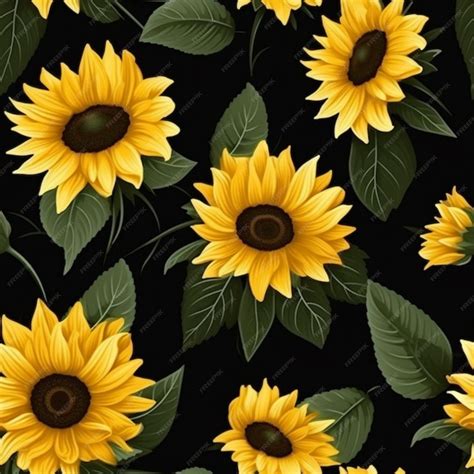 Premium Photo | Sunflowers on a black background