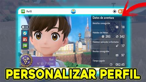 COMO PERSONALIZAR TÚ PERFIL en POKÉMON ESCARLATA y PÚRPURA YouTube