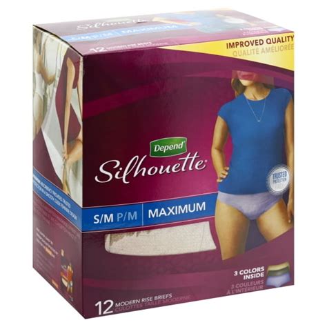 Depend Silhouette Incontinence Briefs for Women, Maximum Absorbency, S/M (Choose Your Count ...