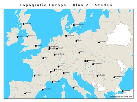 Topografie Topografie Europa Klas Steden Topomania Net