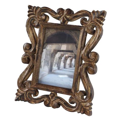 Litton Lane 11 In X 9 In Brown Mango Wood Traditional Photo Frame