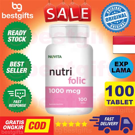 NUVITA NUTRI FOLIC ACID 1000 MCG ASAM FOLAT IBU PROGRAM HAMIL MENYUSUI