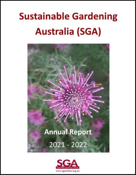 Annual Report 2015 Sga Sustainable Gardening Australia