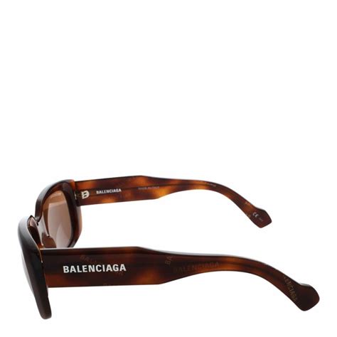 Unisex Brown Havana Balenciaga Sunglasses 56mm Brandalley