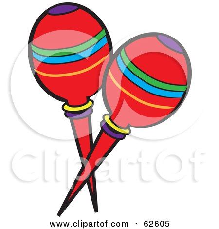 Royalty-Free (RF) Clipart Illustration of Red Mexican Maracas by Pams ...