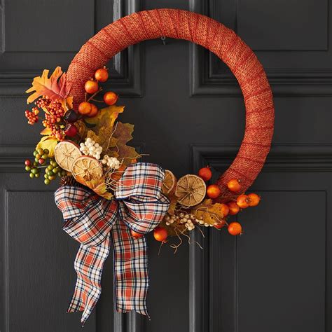 Fall Ribbon-Wrapped Wreath