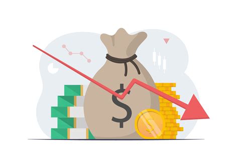 Stock and Currency Market Crash Down Illustration - GraphicSurf.com