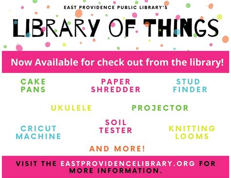 Library of Things - East Providence Public Library