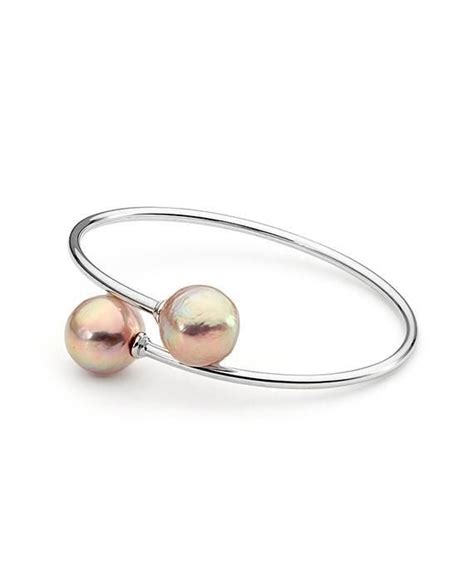 Ikecho Pearl Bracelet Ikecho Freshwater Pearl Edison Bangle Brand Pink