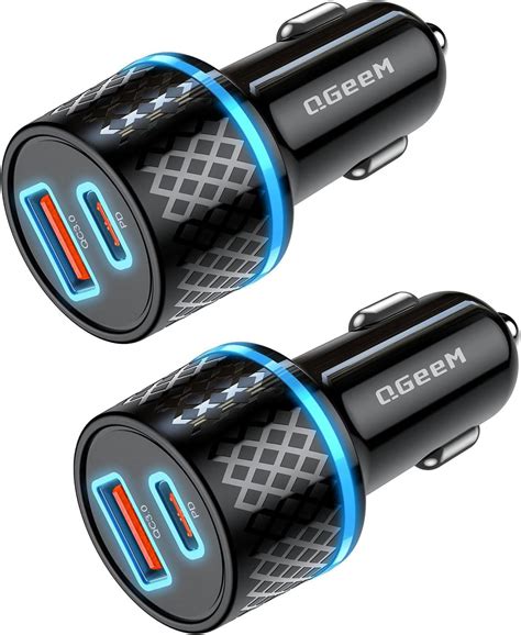 Amazon Qgeem Usb C Car Charger Adapter Pack W Fast Charging