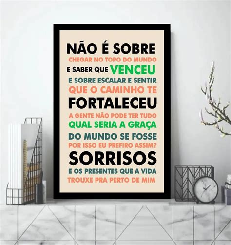 Quadro Decorativo Frase Positiva Colorido Sala Quarto 1 Peça