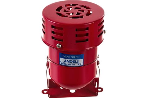 Сирена ANDELI MS-190 роторная, 1 тон, 114 дБ, D=75 мм, 220В, IP20 ADL11 ...