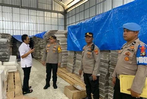 Polresta Bandar Lampung Cek Gudang Logistik Kpu Bandar Lampung Hingga