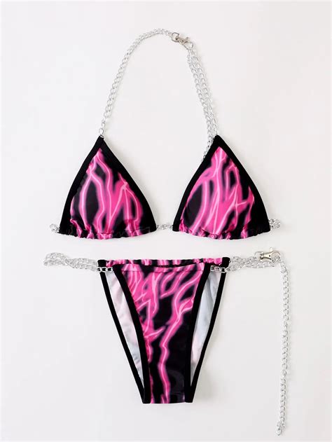 Shop Our Fashion Swimwear Sexy Bikini With Lightning Print