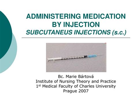 Ppt Administering Medication By Injection Subcutaneus Injections S C Powerpoint