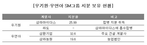 지배구조 리포트 Sm그룹 후계 구도 엇갈린 희비 딜사이트