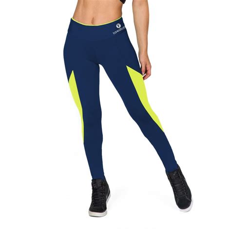 Navy Womens Compression Supplex Gym Leggings