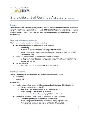 Fillable Online Statewide List Of Certified Assessors Fax Email Print