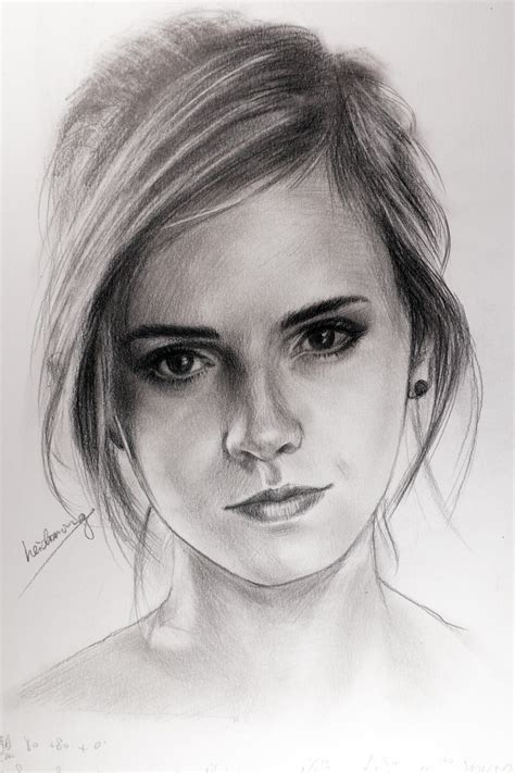 Emma Watson Pencil Drawing By Heidrawing On Deviantart