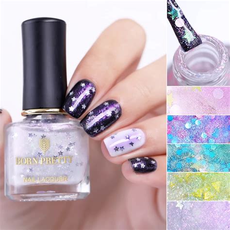 Born Pretty Ml Holographic Nail Polish Opal Star Colorful Shiny