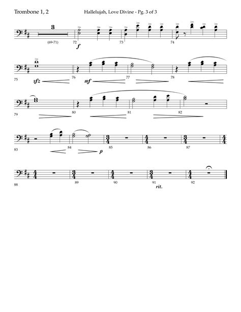 Hallelujah Love Divine Choral Anthem Satb Trombone Sheet Music Pdf