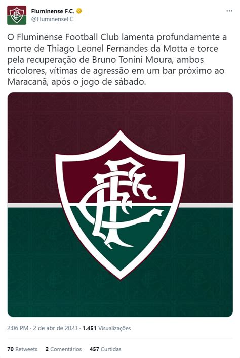 Fluminense Emite Nota De Pesar Por Tricolor Assassinado Nos Arredores