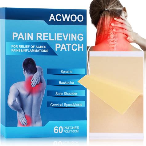 Acwoo Pain Relief Patches 60pcs Back And Shoulder Pain Relief Patch Arthritis Herbal Pain Relief