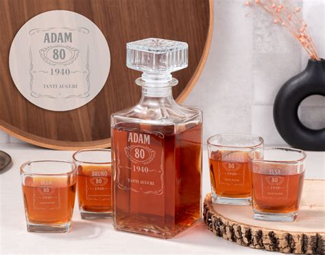 Set Bottiglia Di Whisky Con Bicchieri Jack Daniel S Made In Gift