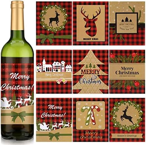 Amazon 135 Pieces Christmas Wine Bottle Label Stickers Xmas Wine