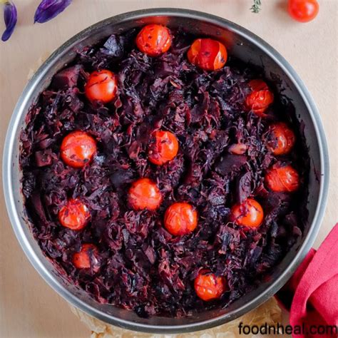 Quick braised red cabbage recipe - FOODHEAL