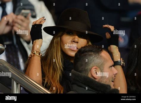 Cathy Guetta Attending The UEFA Champions League Group F Soccer Match