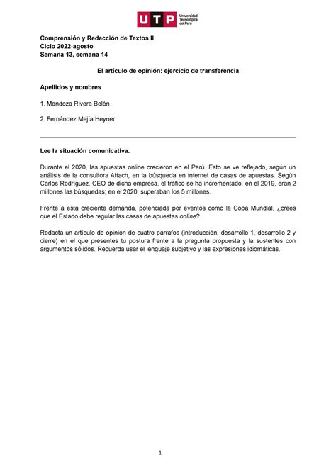 Versión borrador espero les sirva c Comprensión y Redacción de