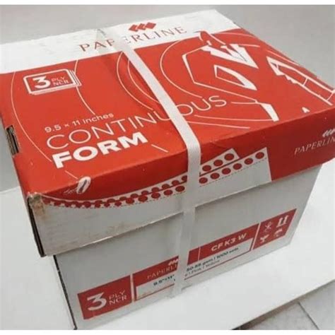 continuous form merk paperline  ply hvs  bagi  full set lazada